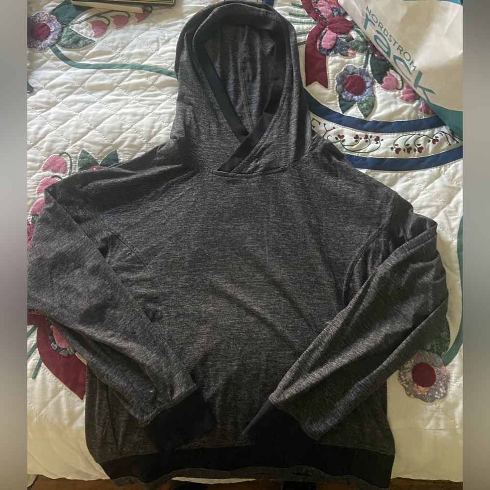 Small Grey/Black Pullover hoodie (gently worn)